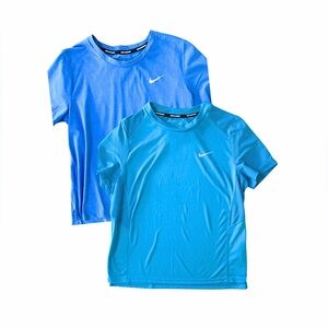Nike Women’s Short Sleeve Performance Tees - Light Blue & Royal Blue